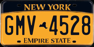 NY license plate GMV4528