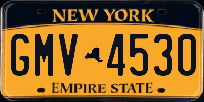 NY license plate GMV4530