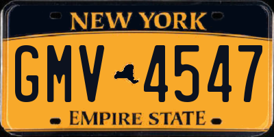 NY license plate GMV4547