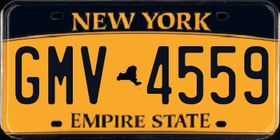 NY license plate GMV4559