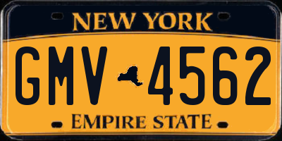 NY license plate GMV4562