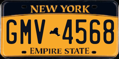 NY license plate GMV4568