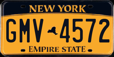NY license plate GMV4572