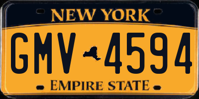 NY license plate GMV4594