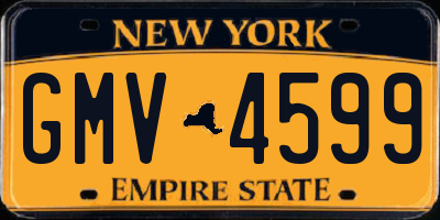 NY license plate GMV4599