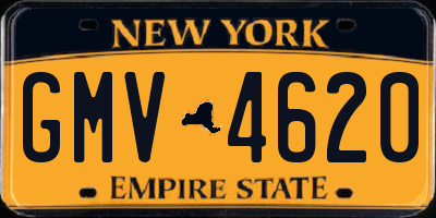 NY license plate GMV4620