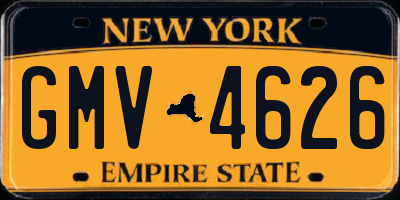 NY license plate GMV4626