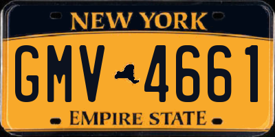 NY license plate GMV4661
