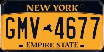 NY license plate GMV4677