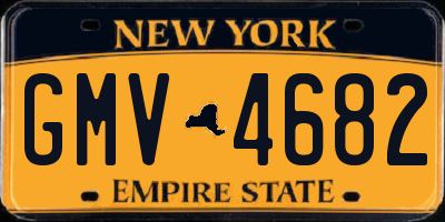 NY license plate GMV4682