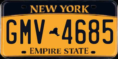 NY license plate GMV4685