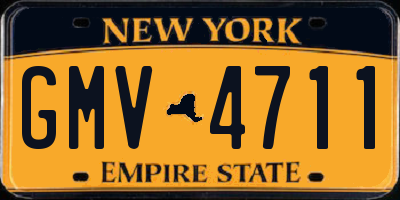 NY license plate GMV4711