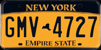 NY license plate GMV4727