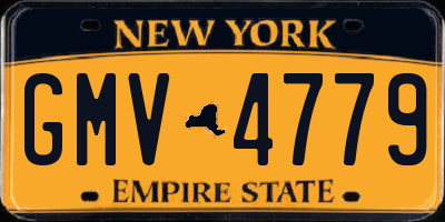 NY license plate GMV4779
