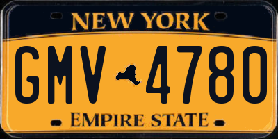 NY license plate GMV4780