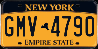 NY license plate GMV4790