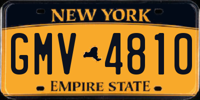 NY license plate GMV4810