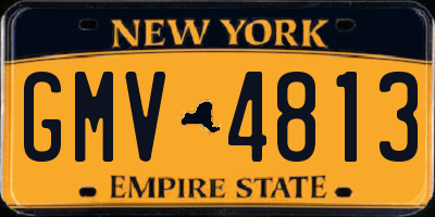 NY license plate GMV4813