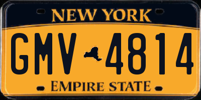 NY license plate GMV4814