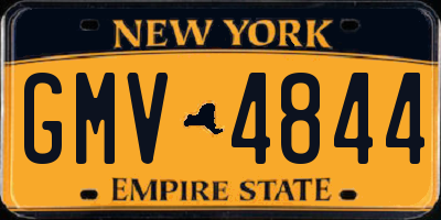 NY license plate GMV4844
