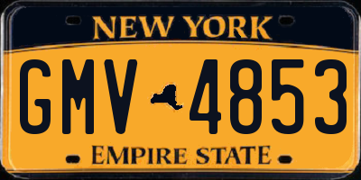 NY license plate GMV4853