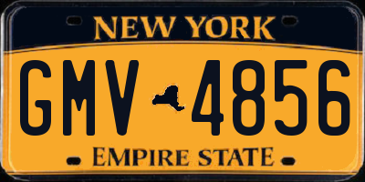 NY license plate GMV4856