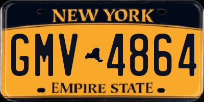NY license plate GMV4864