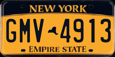 NY license plate GMV4913
