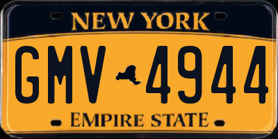NY license plate GMV4944