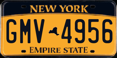 NY license plate GMV4956
