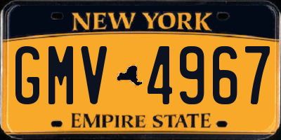 NY license plate GMV4967