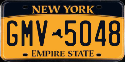 NY license plate GMV5048