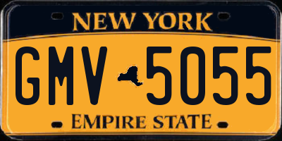 NY license plate GMV5055