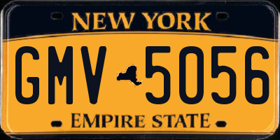 NY license plate GMV5056