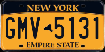 NY license plate GMV5131