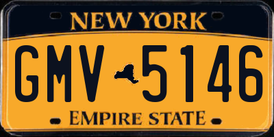 NY license plate GMV5146
