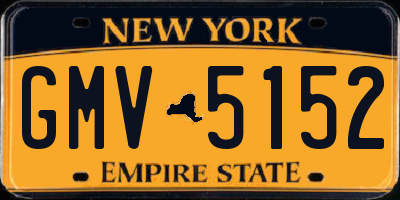 NY license plate GMV5152