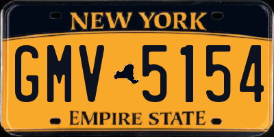 NY license plate GMV5154