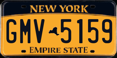 NY license plate GMV5159