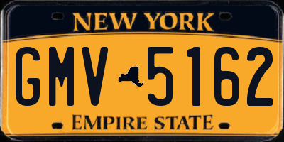 NY license plate GMV5162