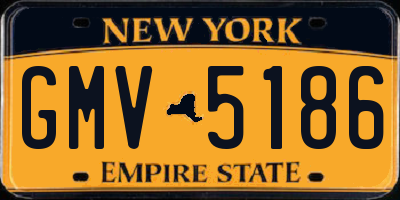NY license plate GMV5186