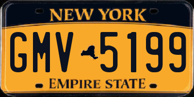 NY license plate GMV5199