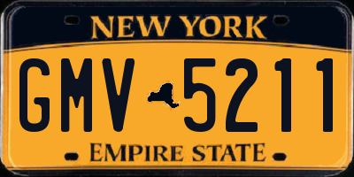 NY license plate GMV5211