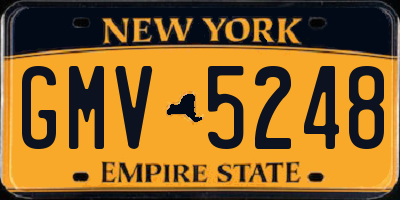 NY license plate GMV5248