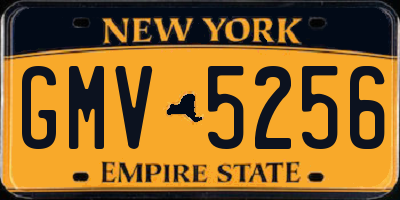 NY license plate GMV5256