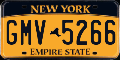 NY license plate GMV5266