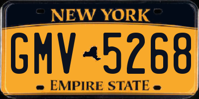 NY license plate GMV5268