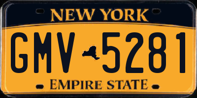 NY license plate GMV5281