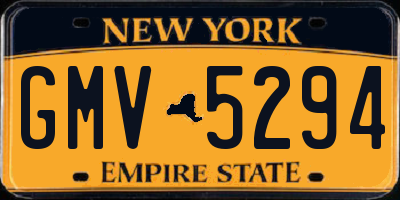 NY license plate GMV5294