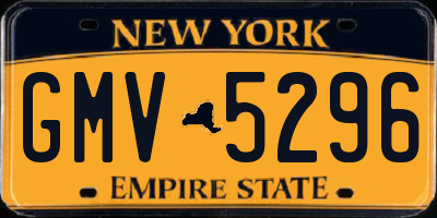 NY license plate GMV5296